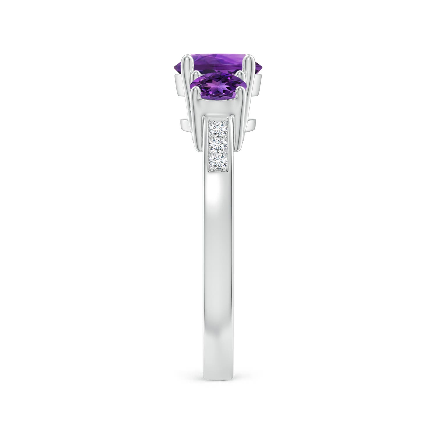 AAAA - Amethyst / 1.72 CT / 14 KT White Gold