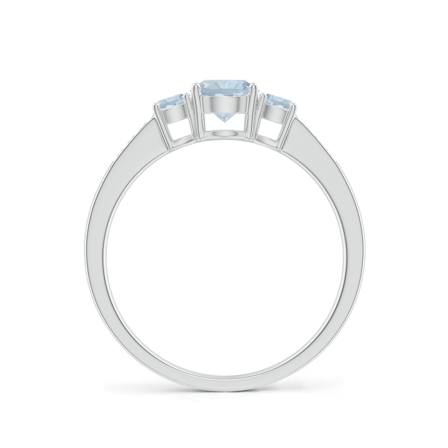 A - Aquamarine / 0.65 CT / 14 KT White Gold