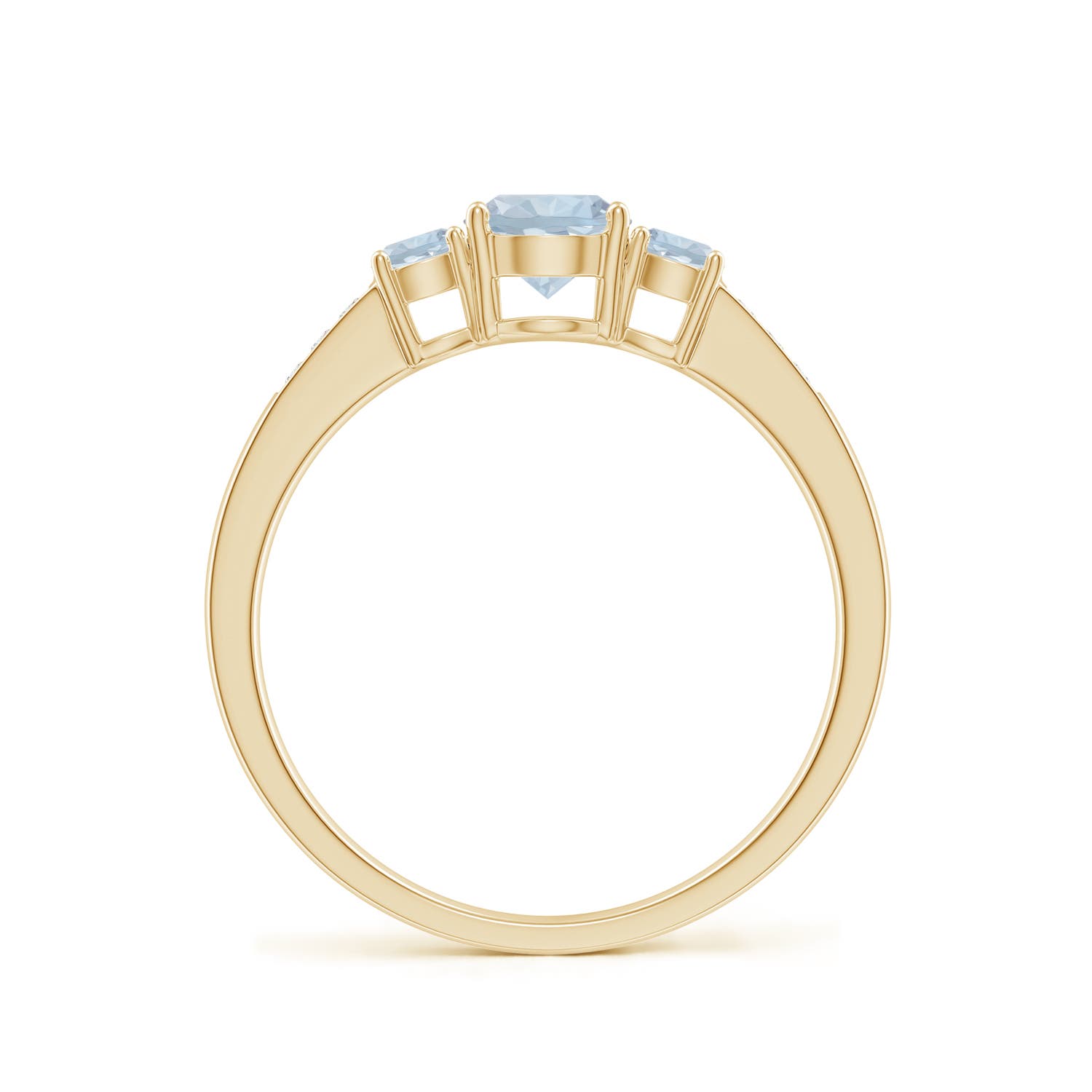 A - Aquamarine / 0.65 CT / 14 KT Yellow Gold