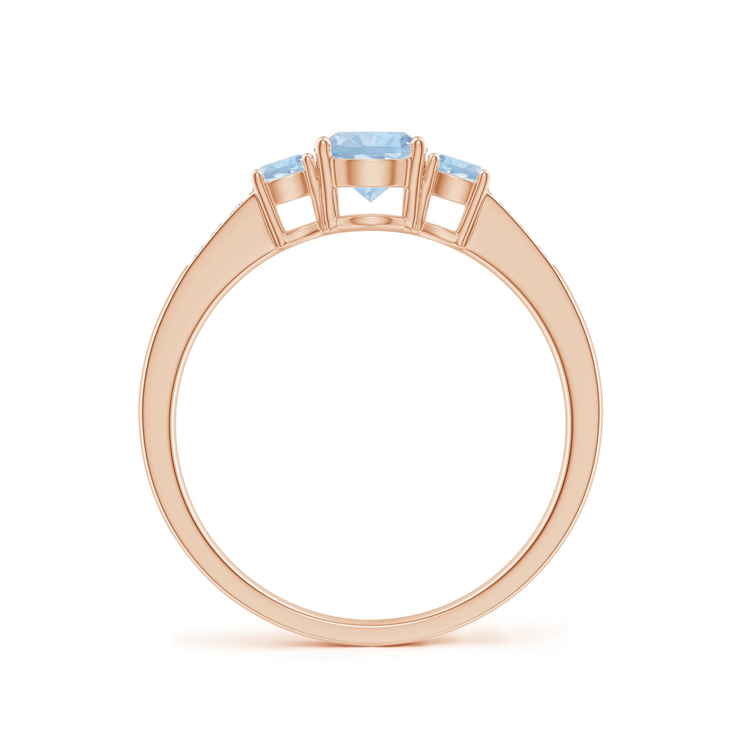 AA - Aquamarine / 0.65 CT / 14 KT Rose Gold