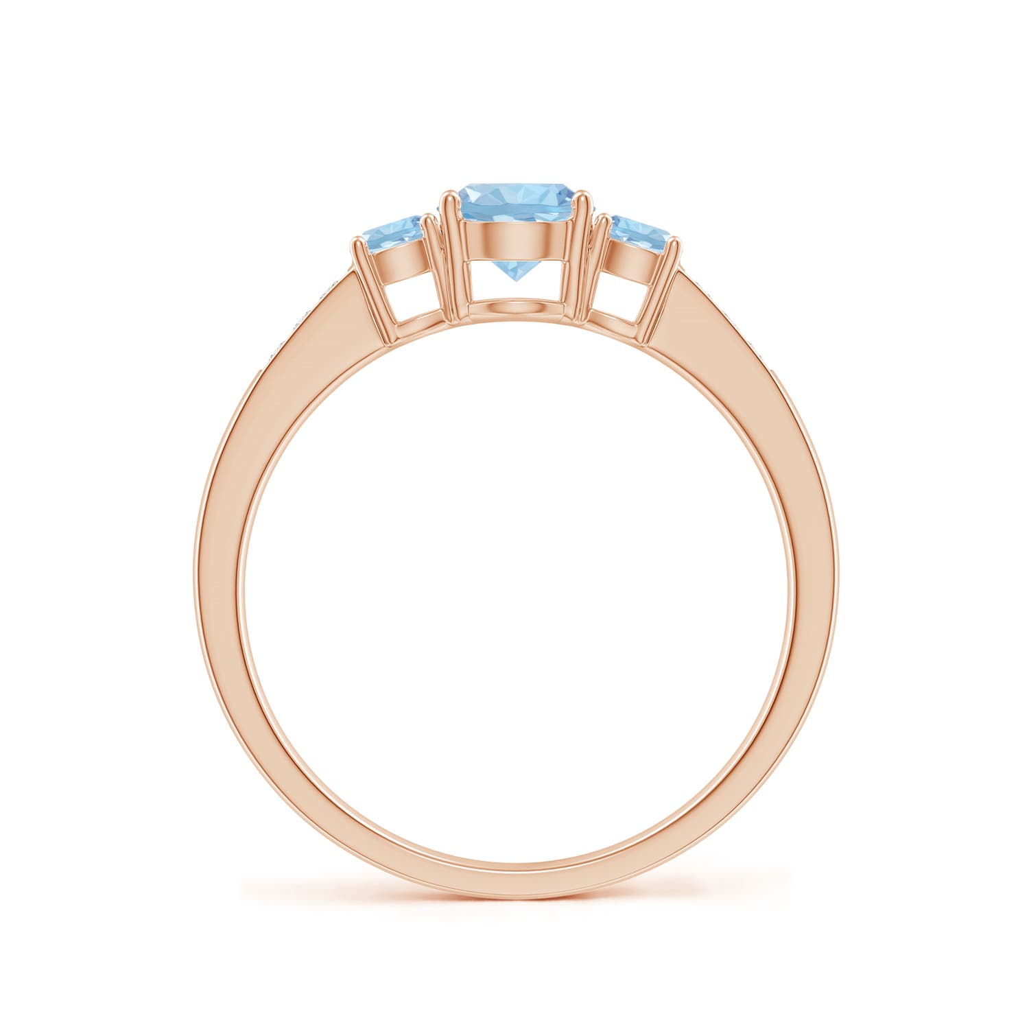 AAA - Aquamarine / 0.65 CT / 14 KT Rose Gold