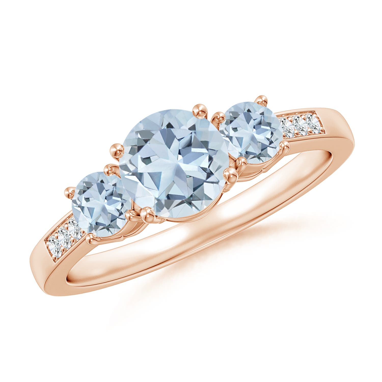 A - Aquamarine / 1.08 CT / 14 KT Rose Gold