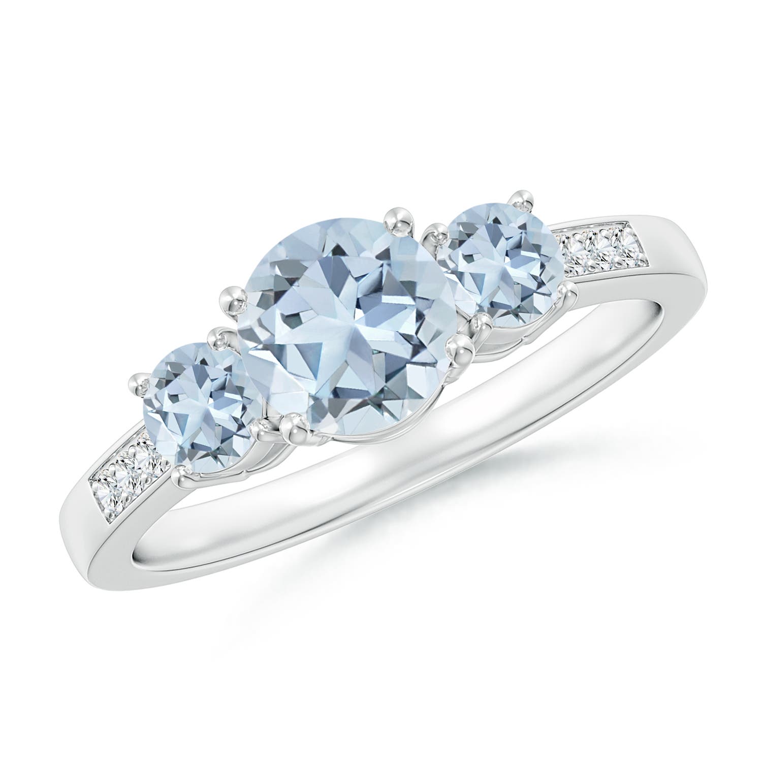 A - Aquamarine / 1.08 CT / 14 KT White Gold