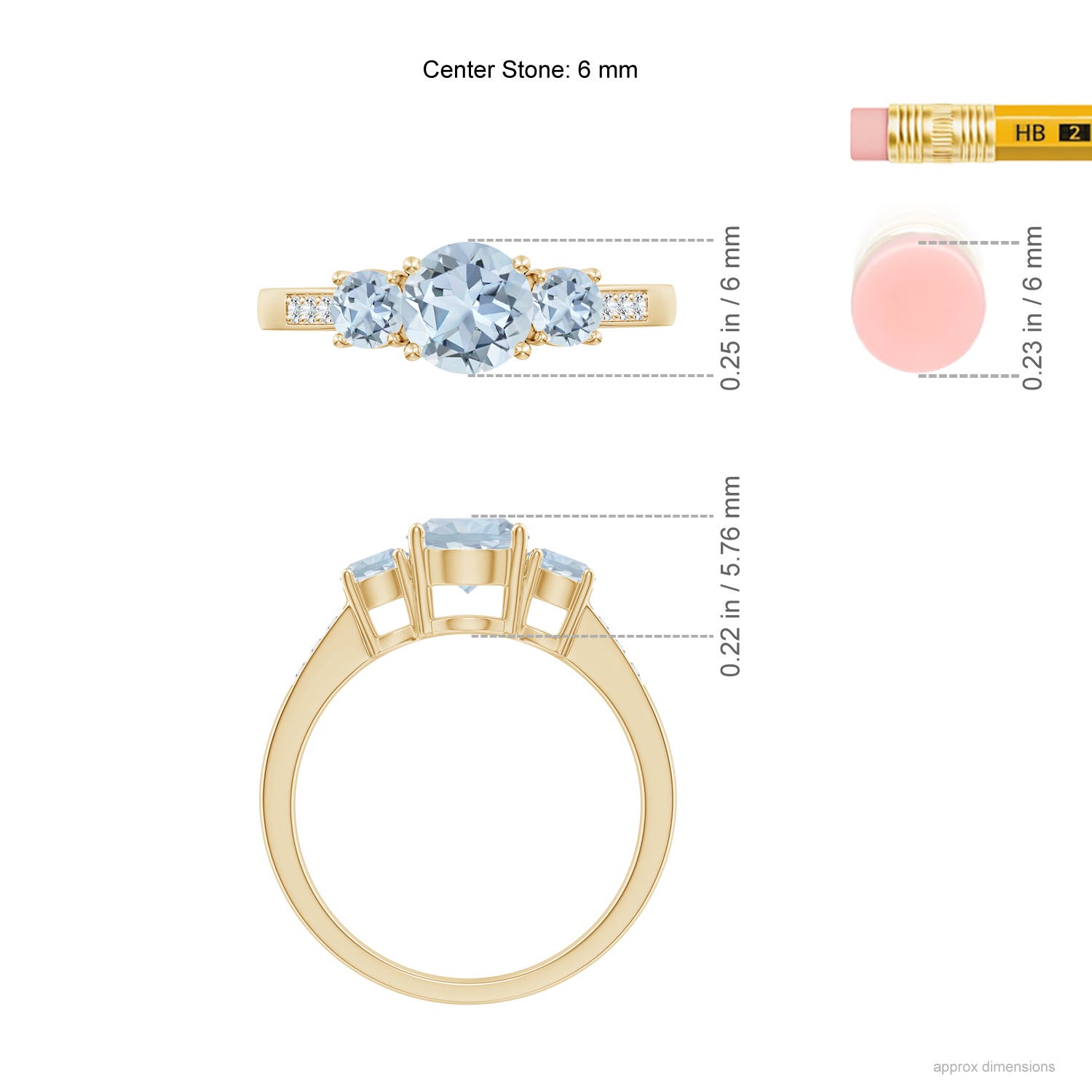 A - Aquamarine / 1.08 CT / 14 KT Yellow Gold