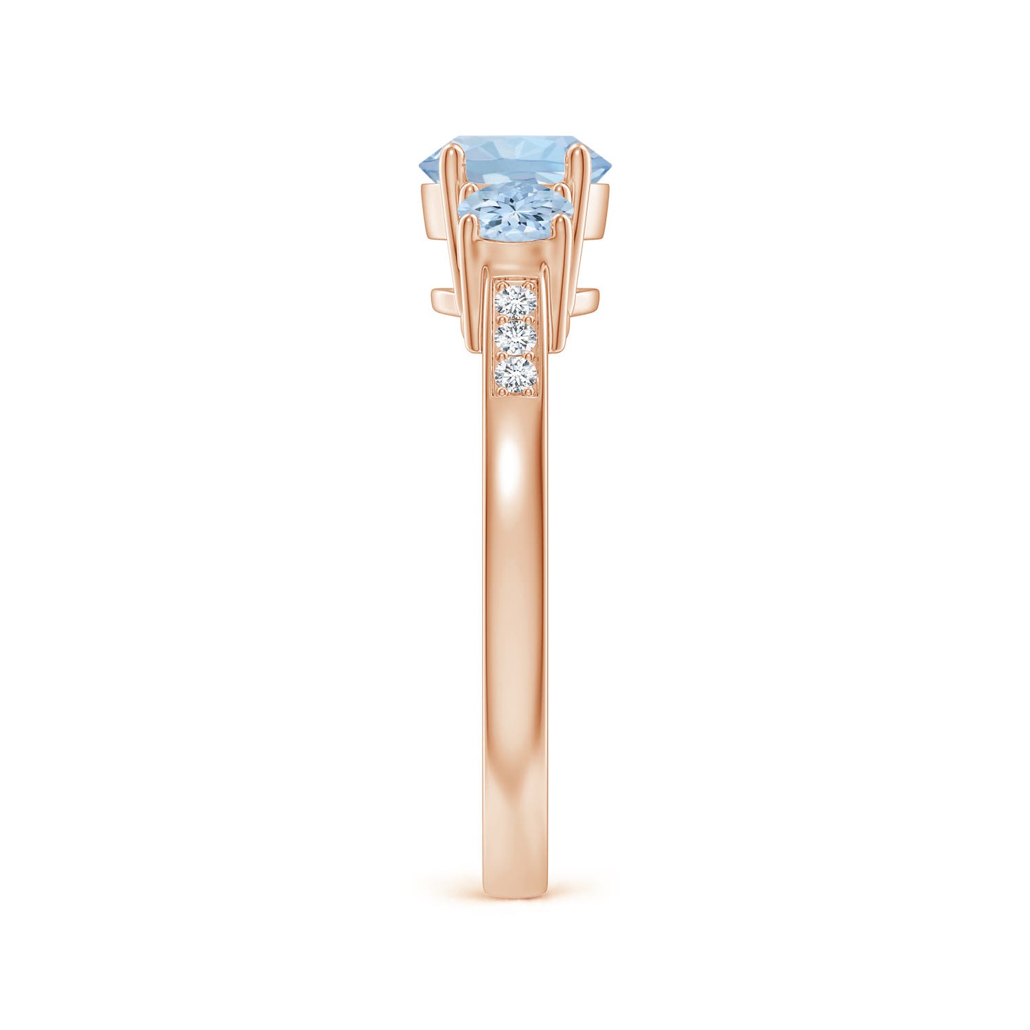 AA - Aquamarine / 1.08 CT / 14 KT Rose Gold