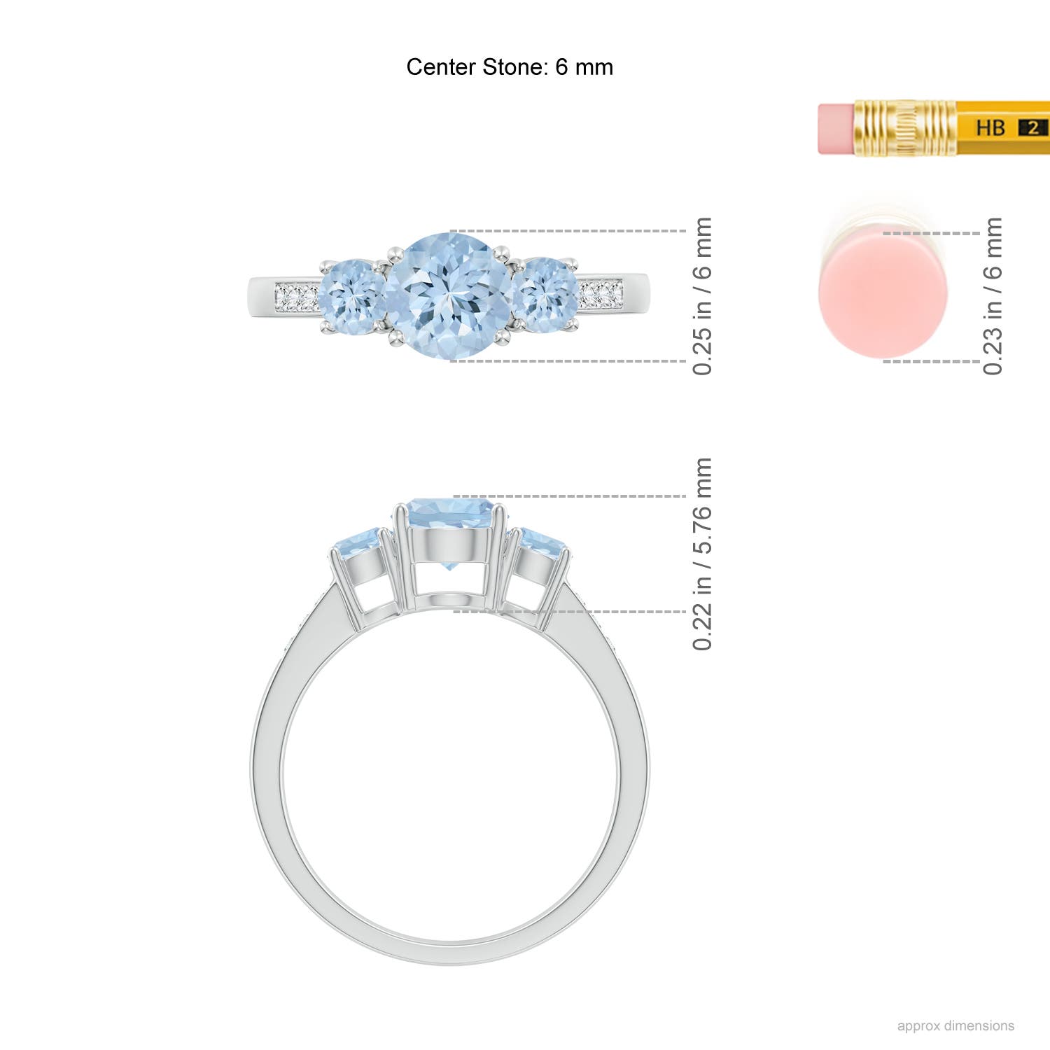 AA - Aquamarine / 1.08 CT / 14 KT White Gold