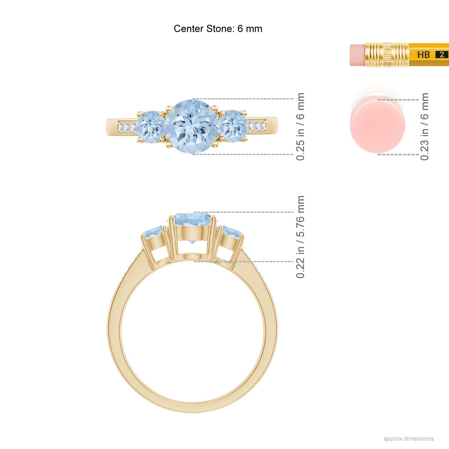 AA - Aquamarine / 1.08 CT / 14 KT Yellow Gold