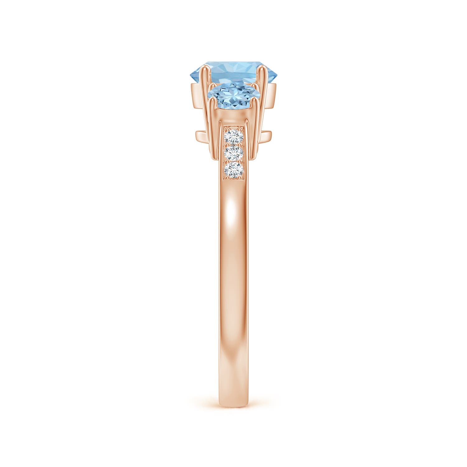 AAA - Aquamarine / 1.08 CT / 14 KT Rose Gold