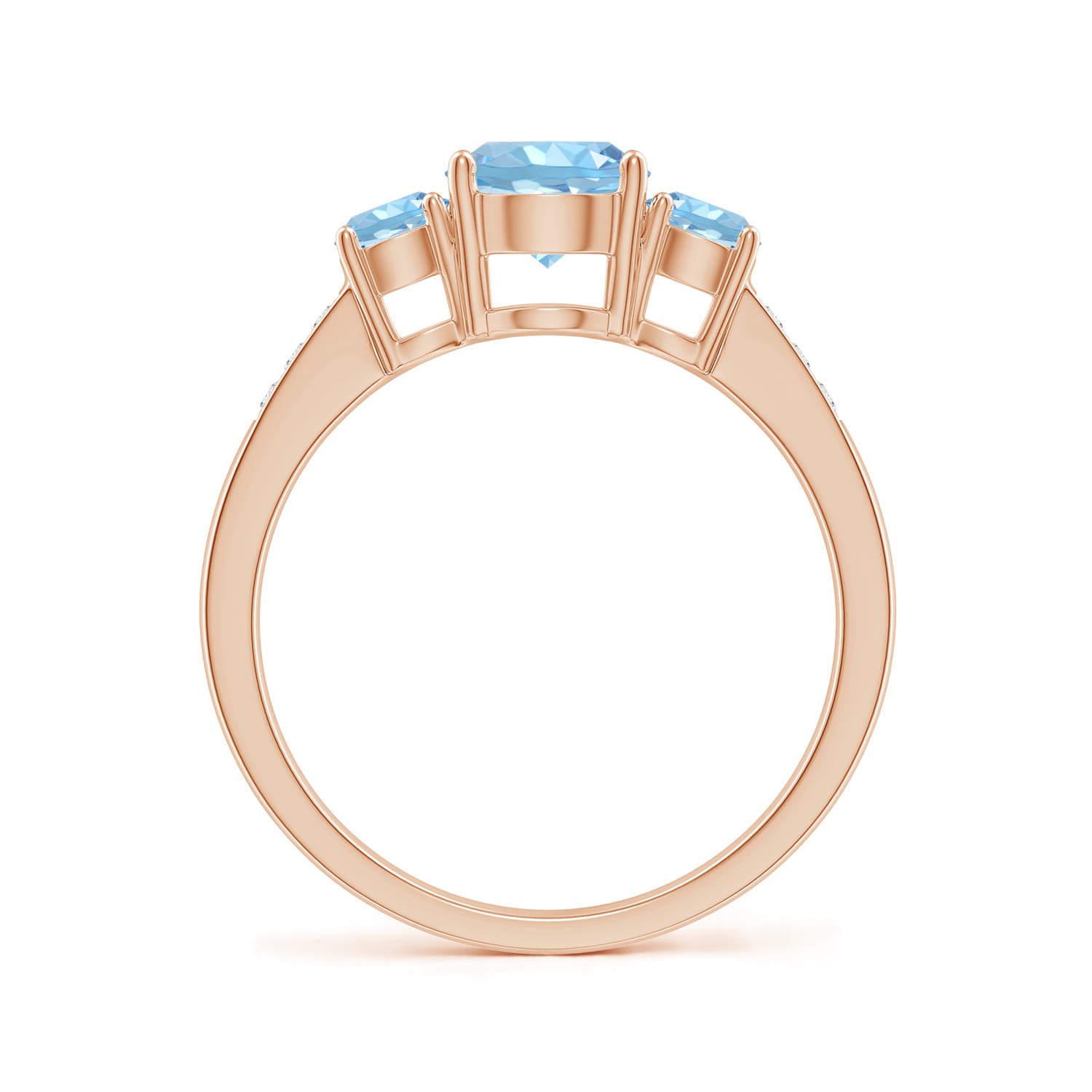 AAAA - Aquamarine / 1.08 CT / 14 KT Rose Gold