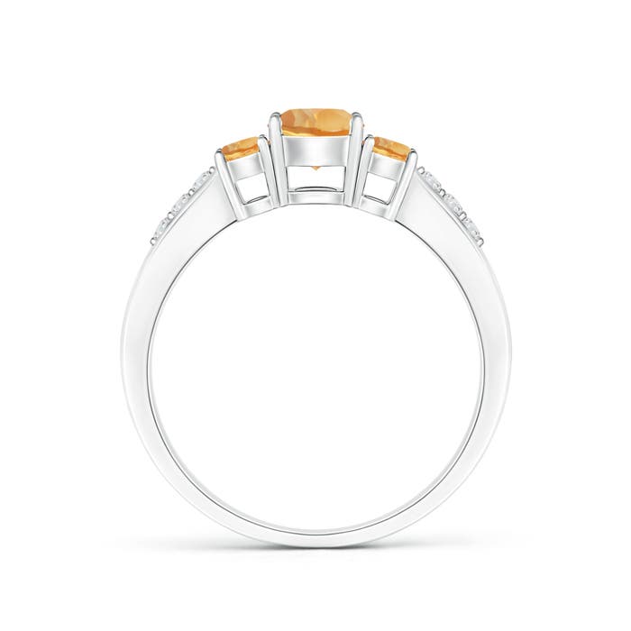 A - Citrine / 0.7 CT / 14 KT White Gold