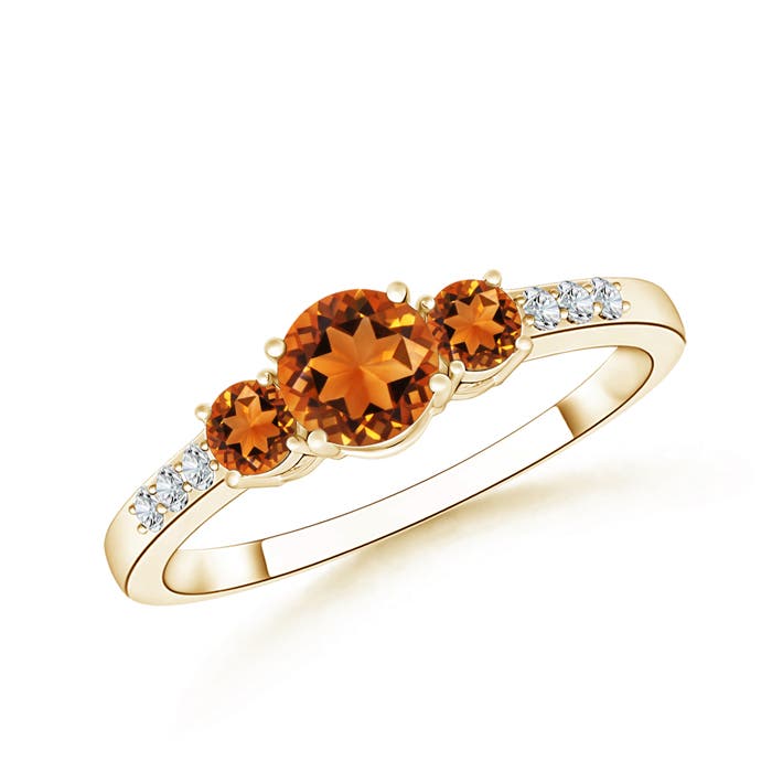 AAAA - Citrine / 0.7 CT / 14 KT Yellow Gold