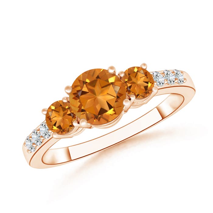 AAA - Citrine / 1.08 CT / 14 KT Rose Gold