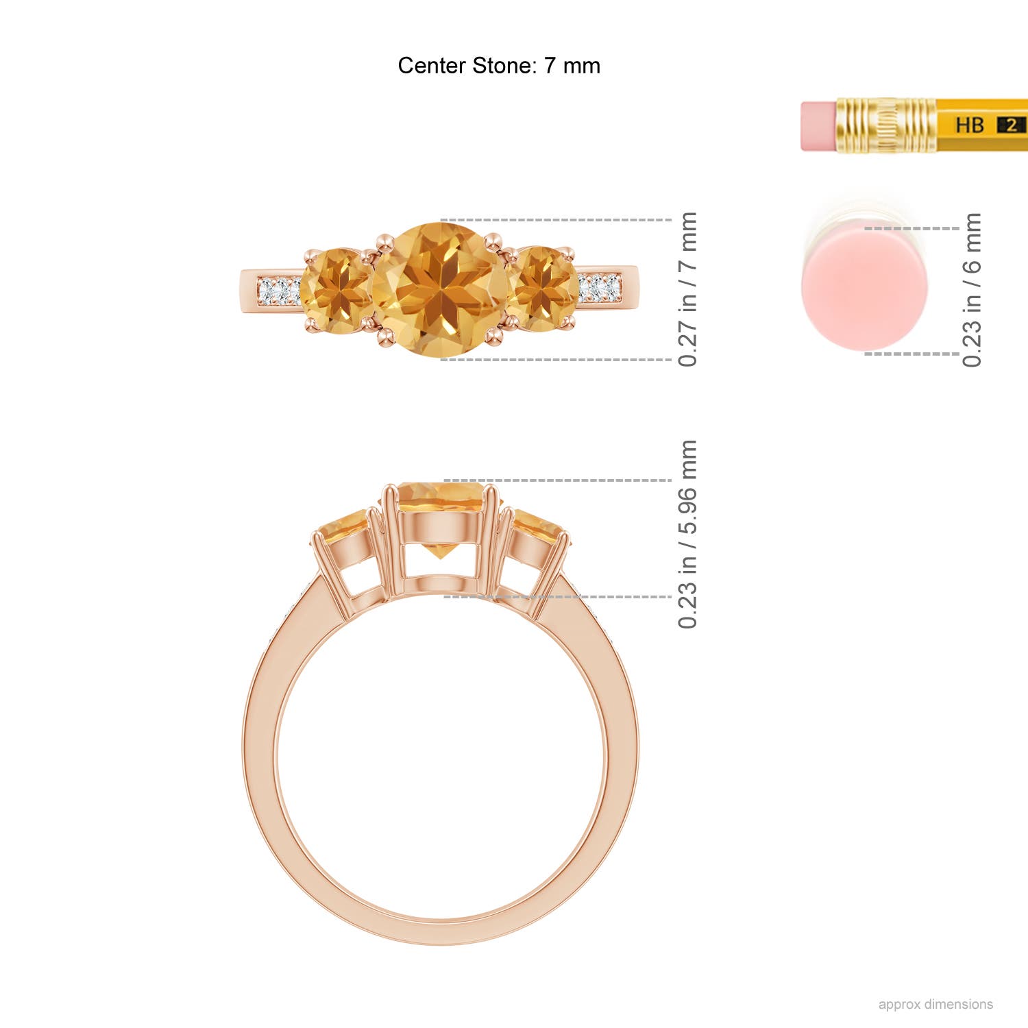 A - Citrine / 1.78 CT / 14 KT Rose Gold