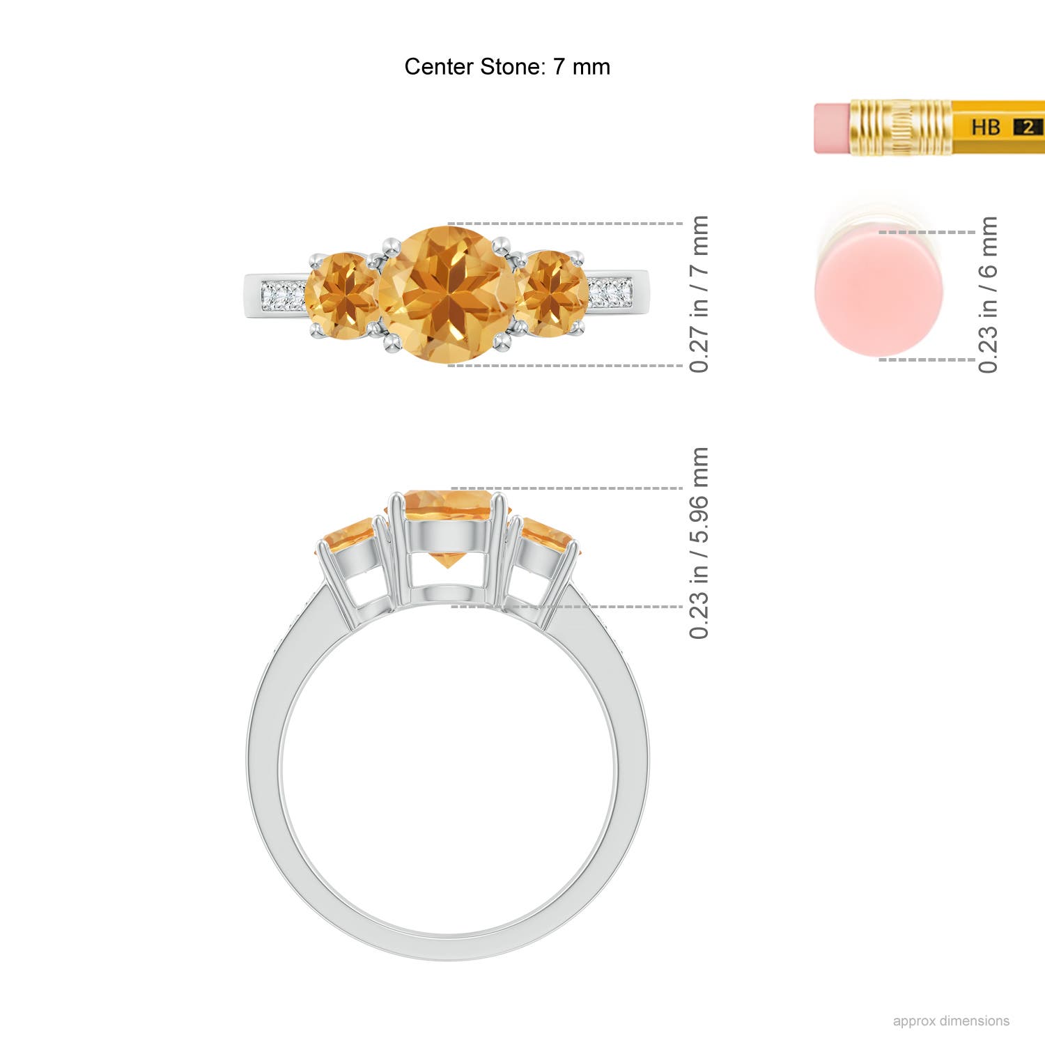 A - Citrine / 1.78 CT / 14 KT White Gold