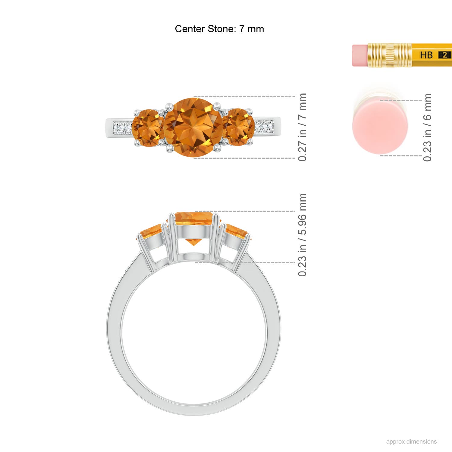 AAA - Citrine / 1.78 CT / 14 KT White Gold