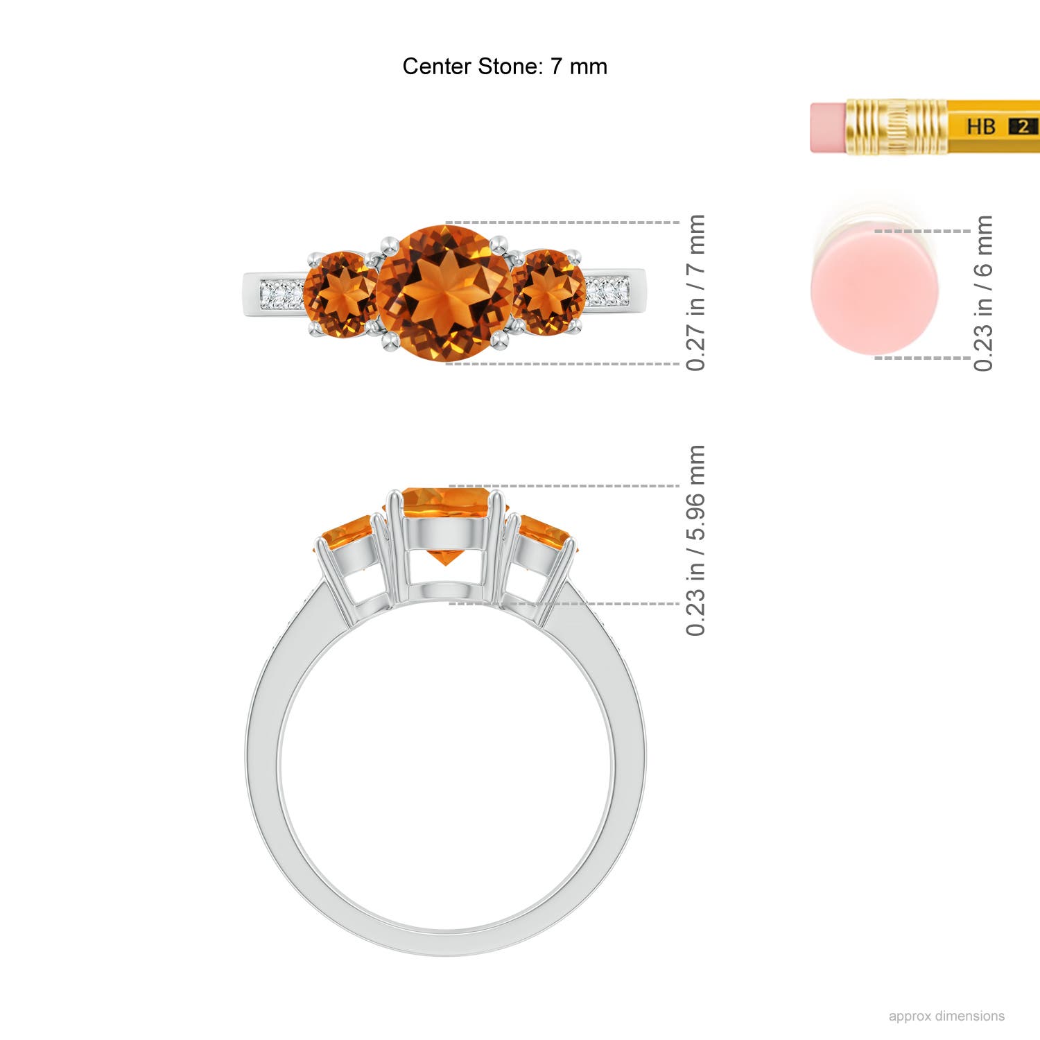 AAAA - Citrine / 1.78 CT / 14 KT White Gold