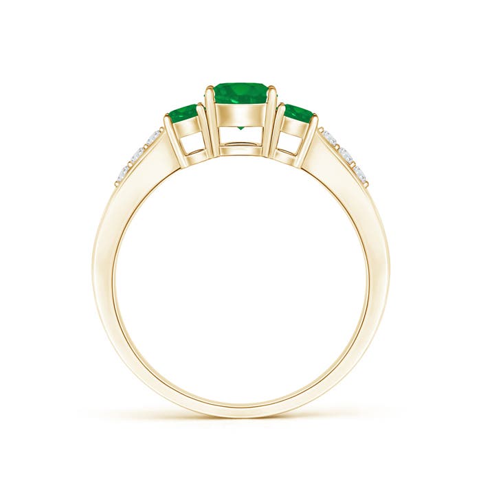 AA - Emerald / 0.7 CT / 14 KT Yellow Gold