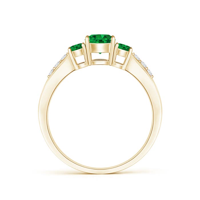 AAAA - Emerald / 0.7 CT / 14 KT Yellow Gold