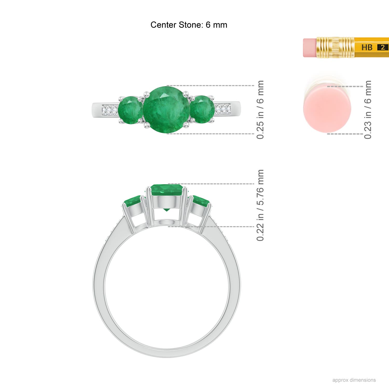 A - Emerald / 1.11 CT / 14 KT White Gold