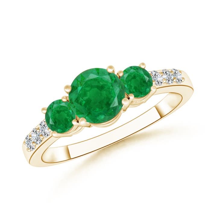 AA - Emerald / 1.11 CT / 14 KT Yellow Gold