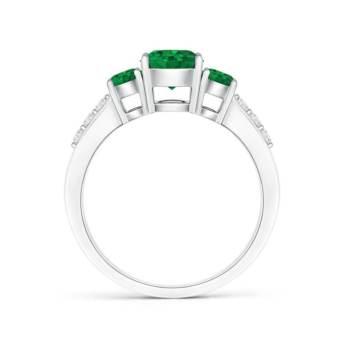 AAA - Emerald / 1.11 CT / 14 KT White Gold