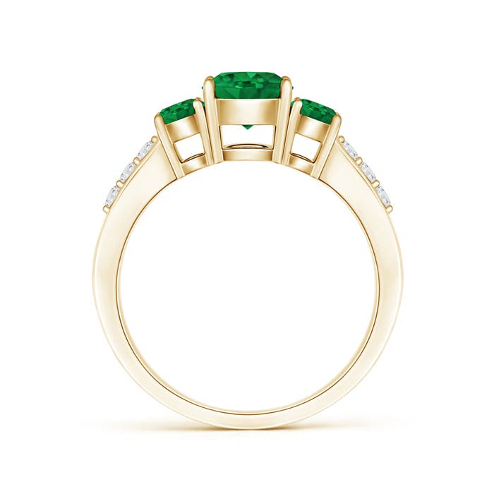 AAA - Emerald / 1.11 CT / 14 KT Yellow Gold