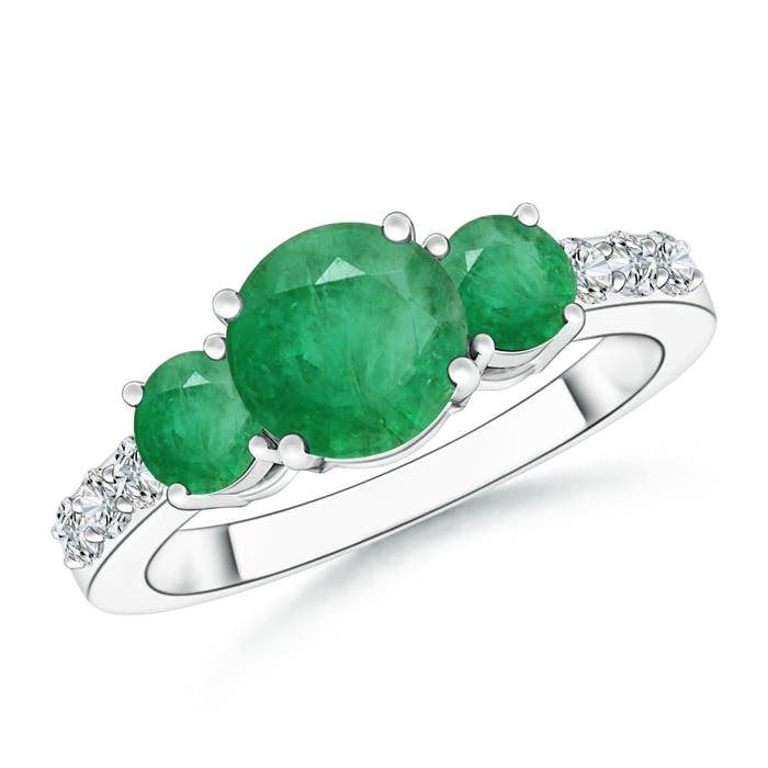 A - Emerald / 1.75 CT / 14 KT White Gold