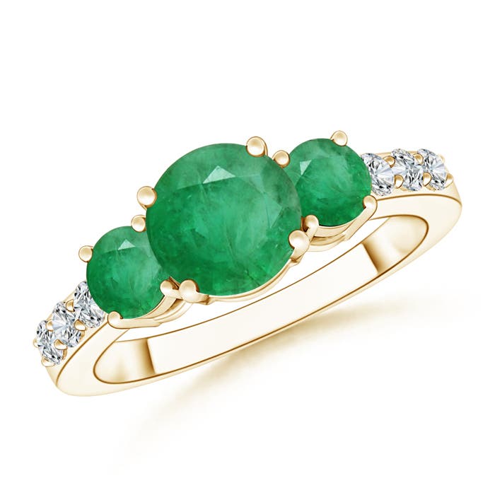 A - Emerald / 1.75 CT / 14 KT Yellow Gold