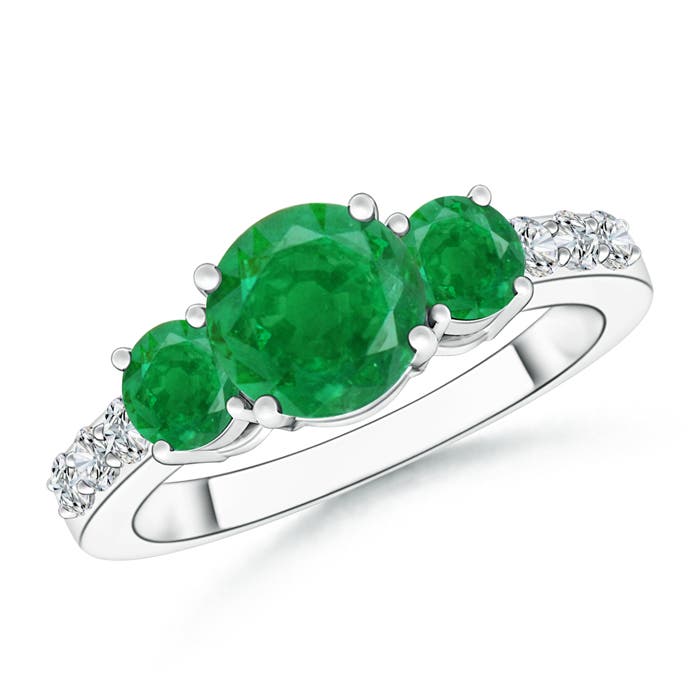 AA - Emerald / 1.75 CT / 14 KT White Gold