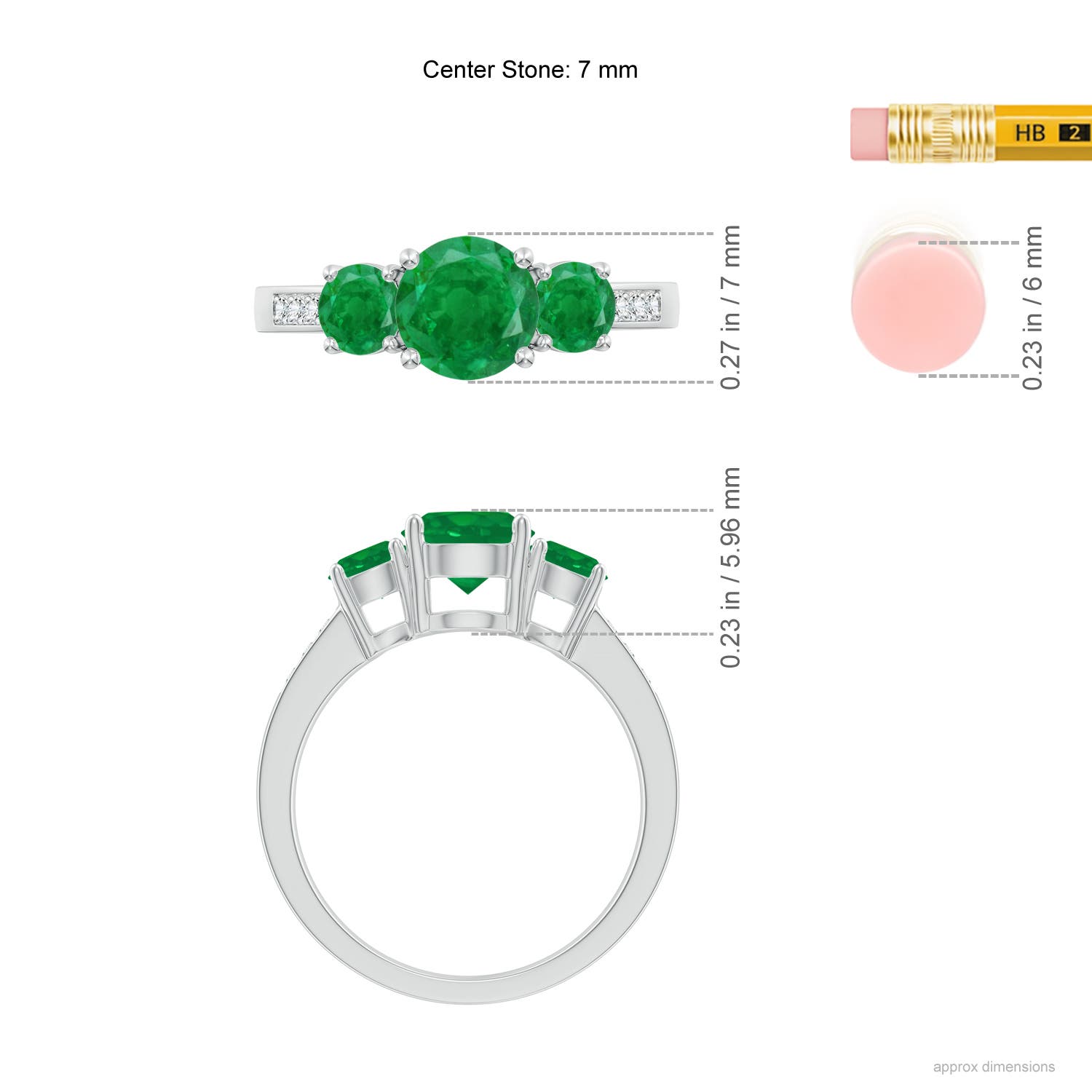 AA - Emerald / 1.75 CT / 14 KT White Gold