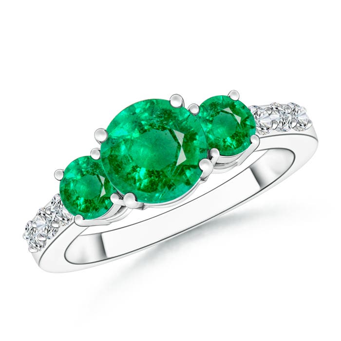 AAA - Emerald / 1.75 CT / 14 KT White Gold