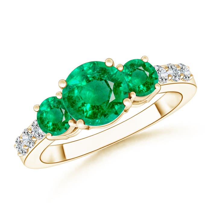 AAA - Emerald / 1.75 CT / 14 KT Yellow Gold