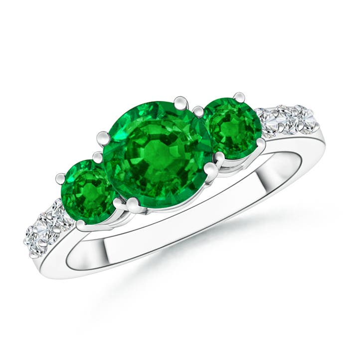 AAAA - Emerald / 1.75 CT / 14 KT White Gold