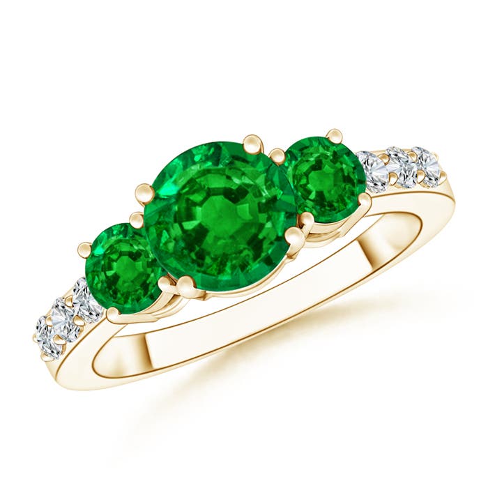 AAAA - Emerald / 1.75 CT / 14 KT Yellow Gold