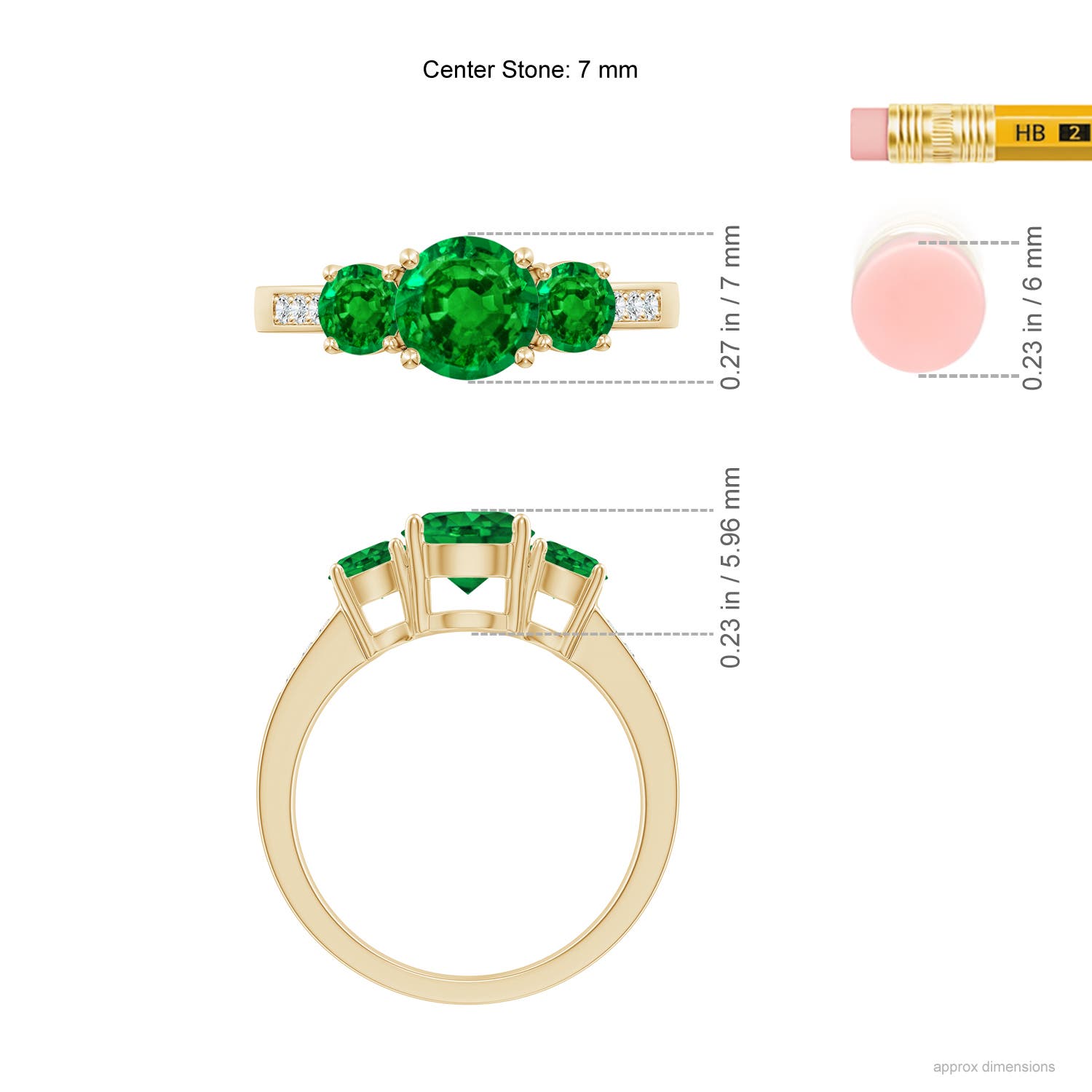 AAAA - Emerald / 1.75 CT / 14 KT Yellow Gold