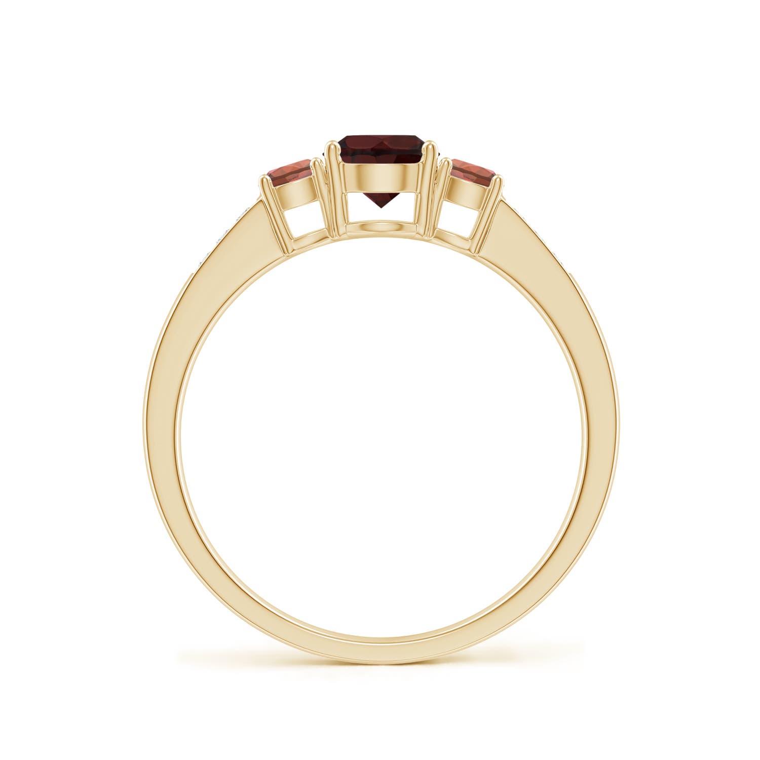 A - Garnet / 0.95 CT / 14 KT Yellow Gold