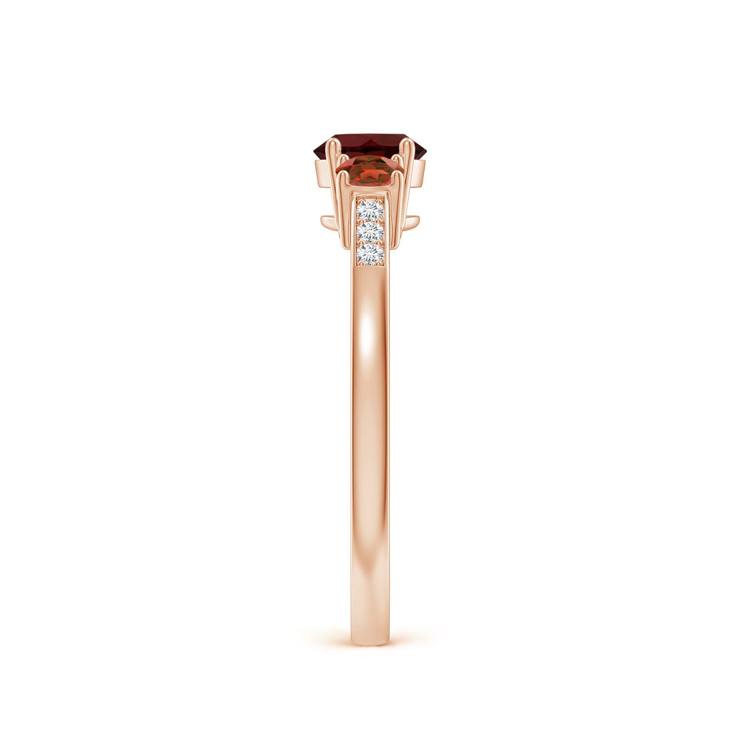 AA - Garnet / 0.95 CT / 14 KT Rose Gold