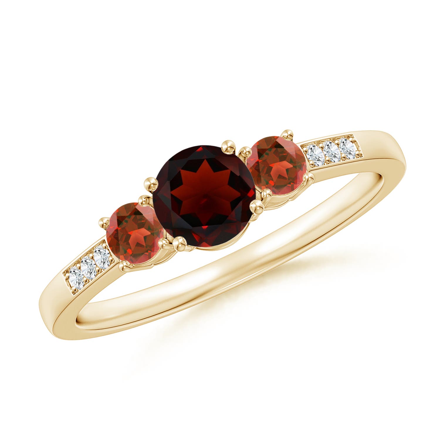 AA - Garnet / 0.95 CT / 14 KT Yellow Gold