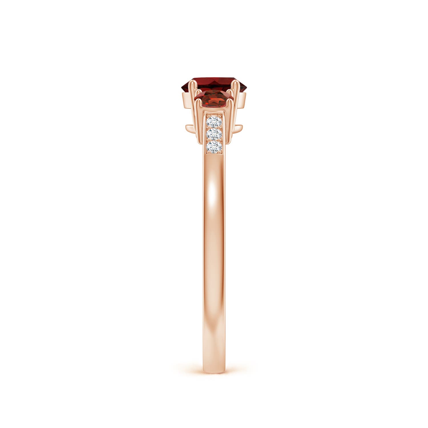 AAA - Garnet / 0.95 CT / 14 KT Rose Gold