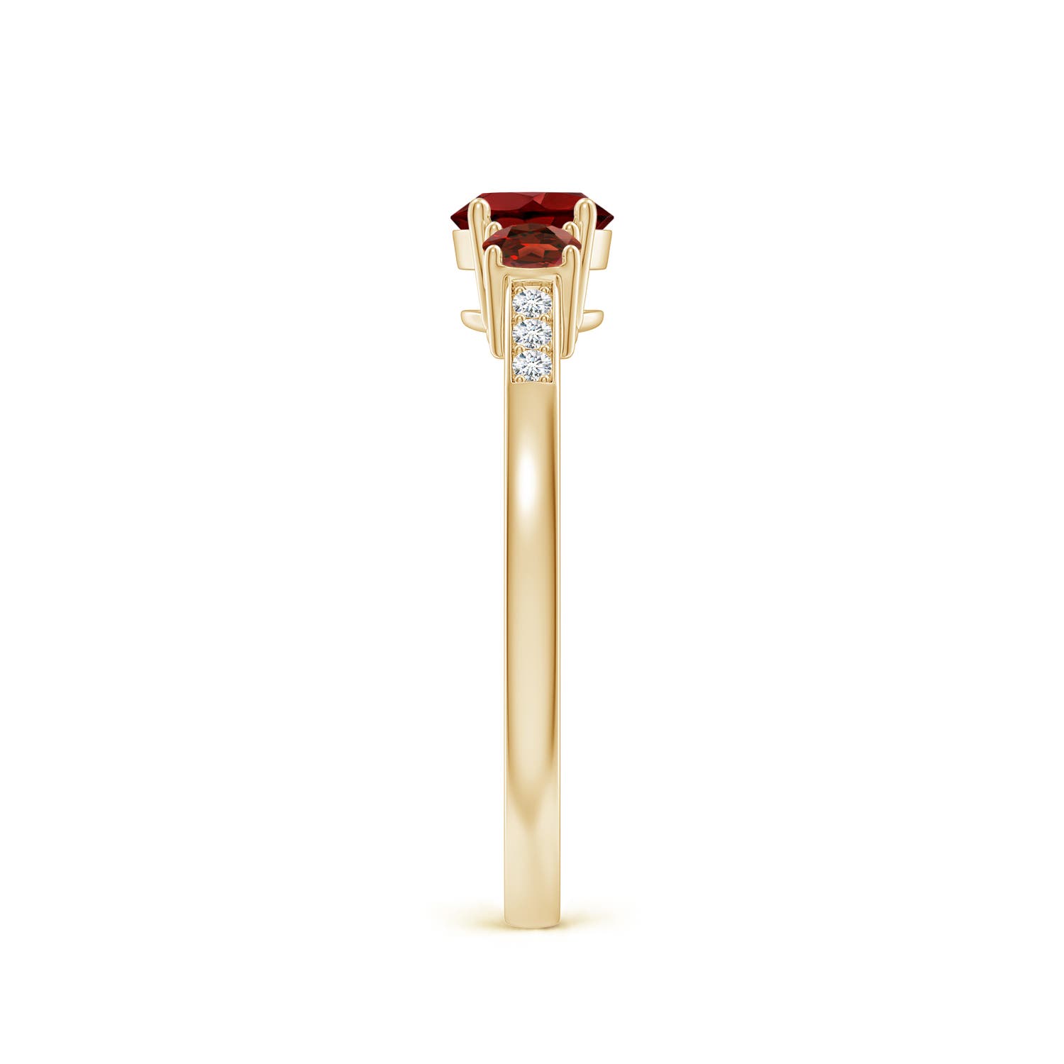 AAAA - Garnet / 0.95 CT / 14 KT Yellow Gold