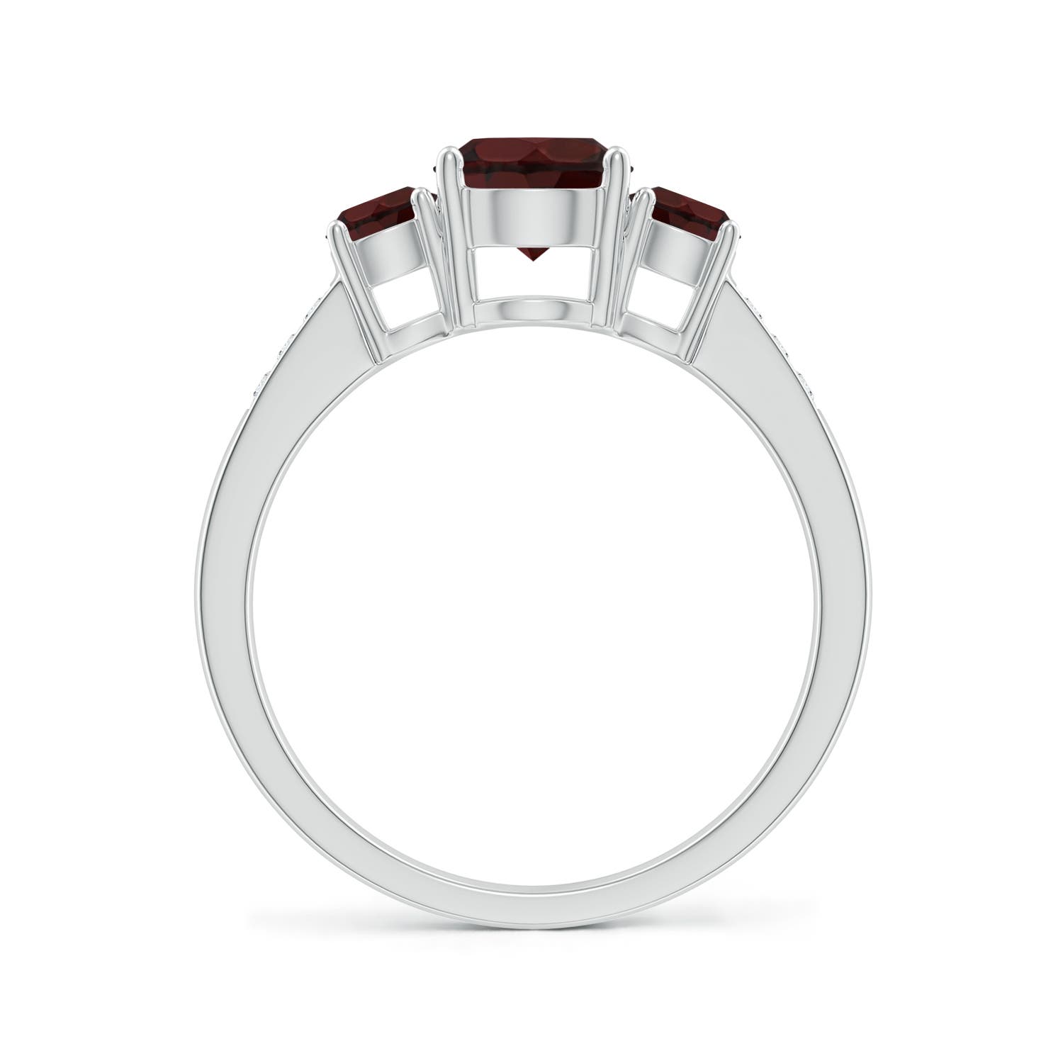 A - Garnet / 1.46 CT / 14 KT White Gold