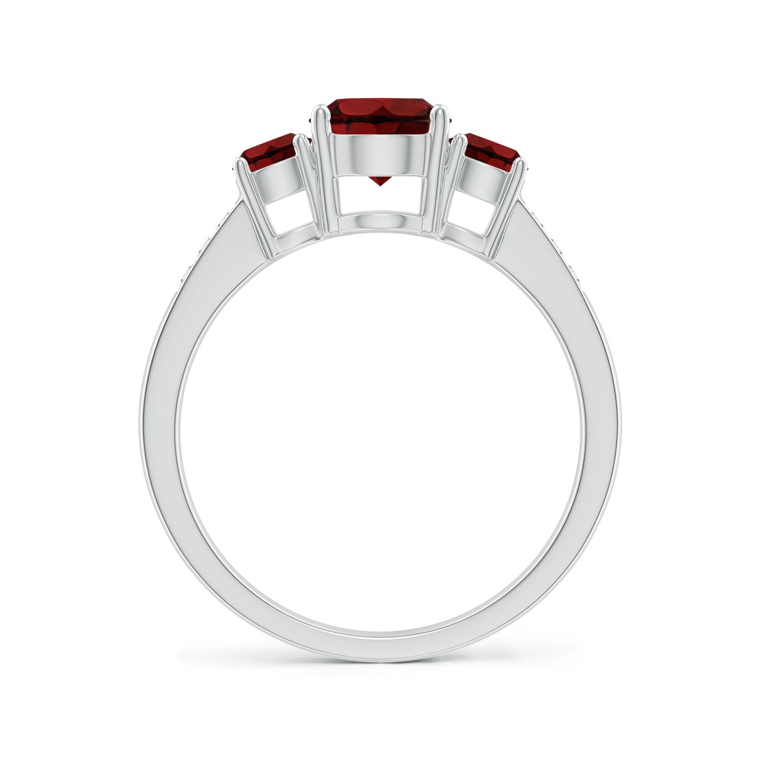 AAA - Garnet / 1.46 CT / 14 KT White Gold