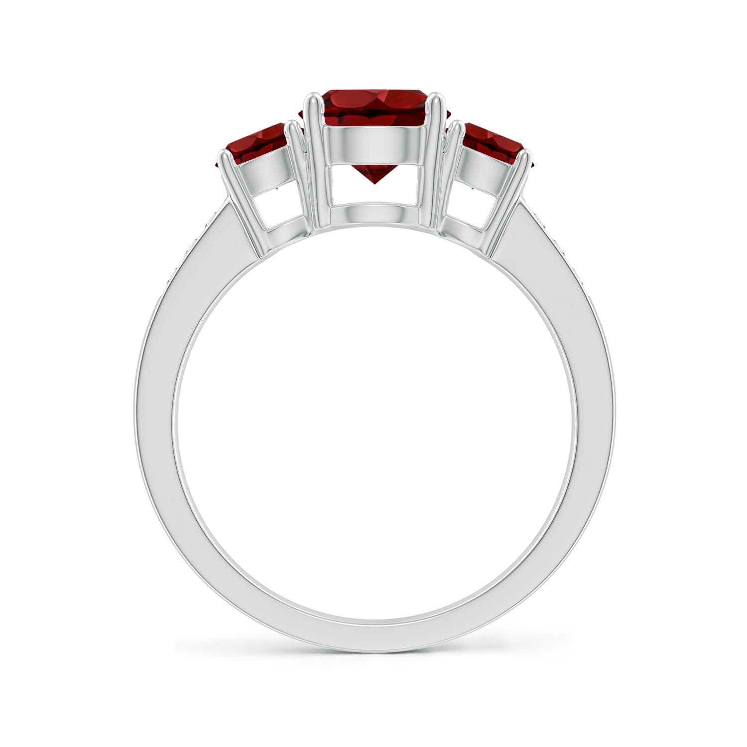 AAAA - Garnet / 2.23 CT / 14 KT White Gold