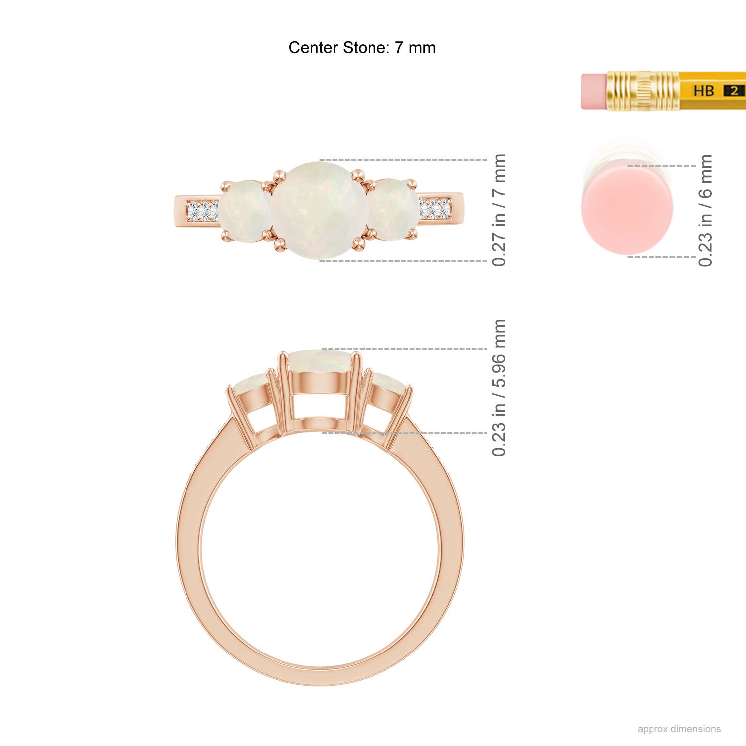 A - Opal / 1.14 CT / 14 KT Rose Gold