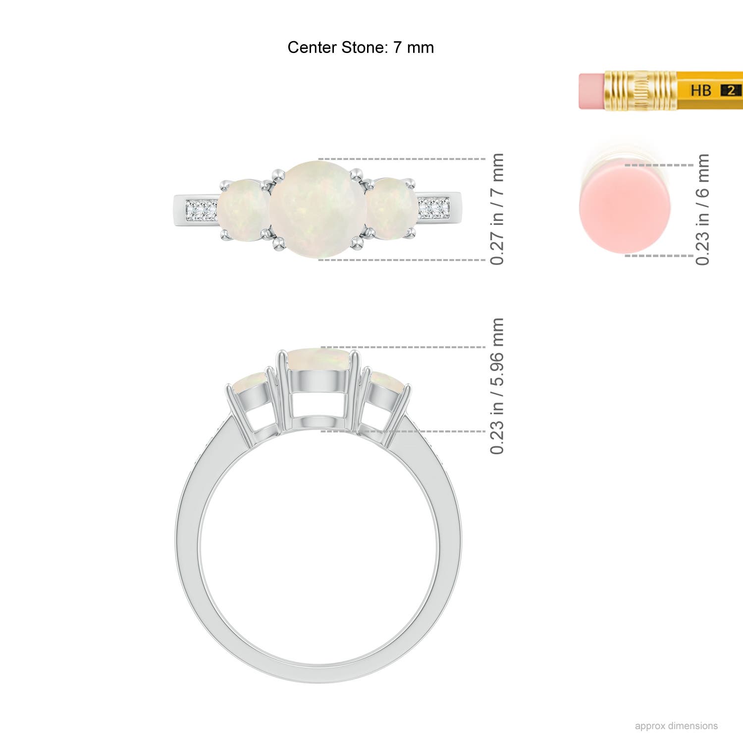 A - Opal / 1.14 CT / 14 KT White Gold