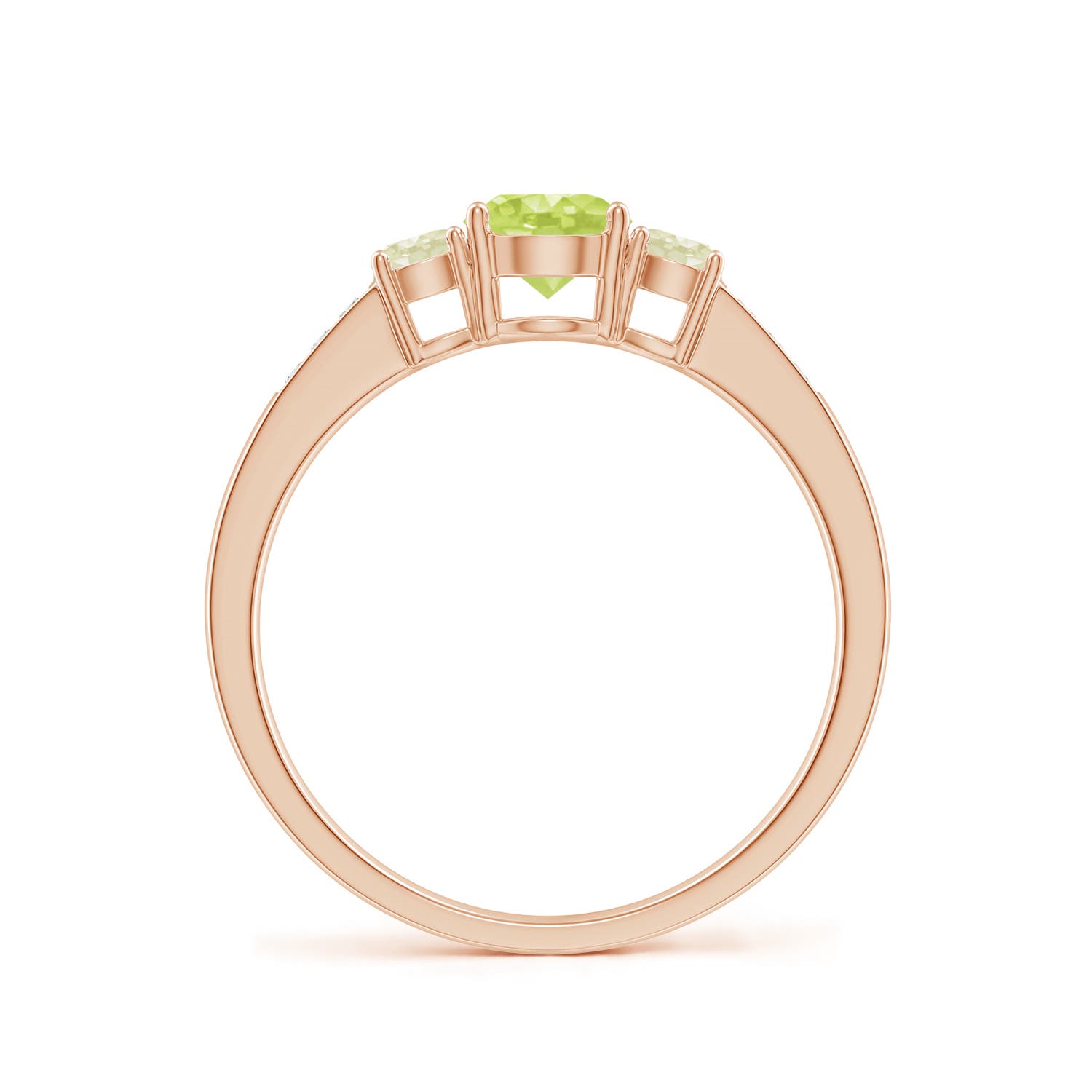 A - Peridot / 0.84 CT / 14 KT Rose Gold