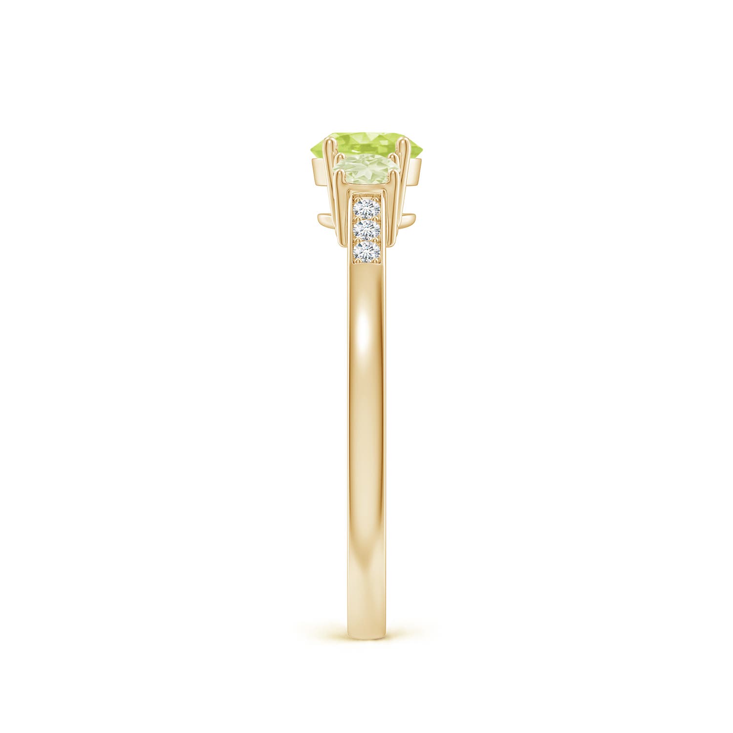 A - Peridot / 0.84 CT / 14 KT Yellow Gold