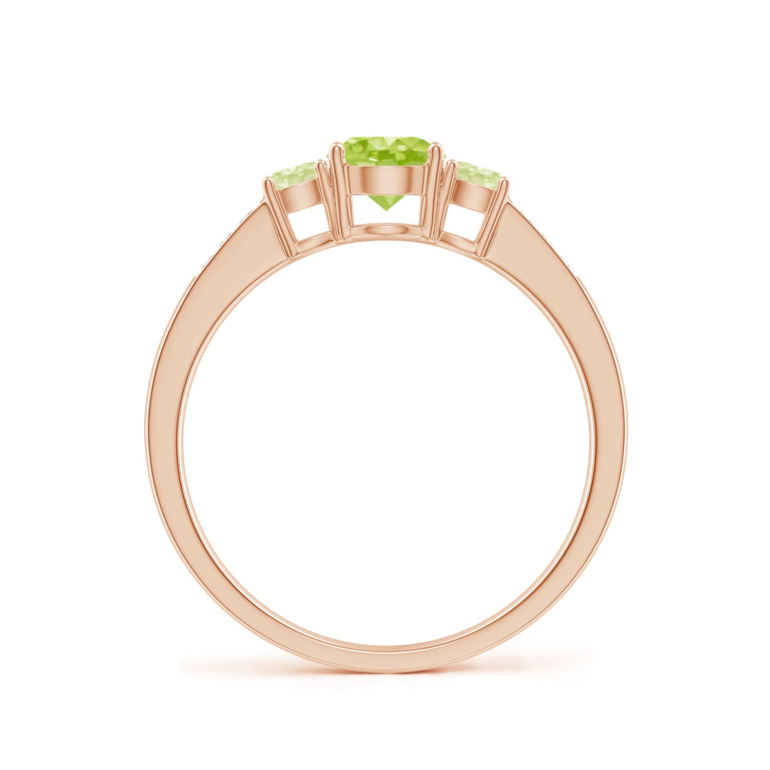 AA - Peridot / 0.84 CT / 14 KT Rose Gold