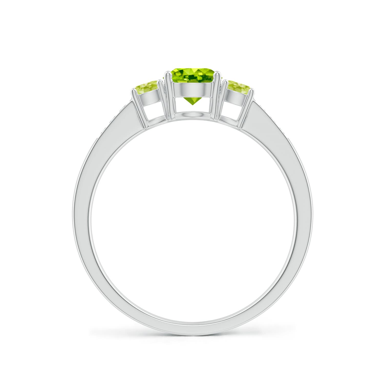 AAA - Peridot / 0.84 CT / 14 KT White Gold