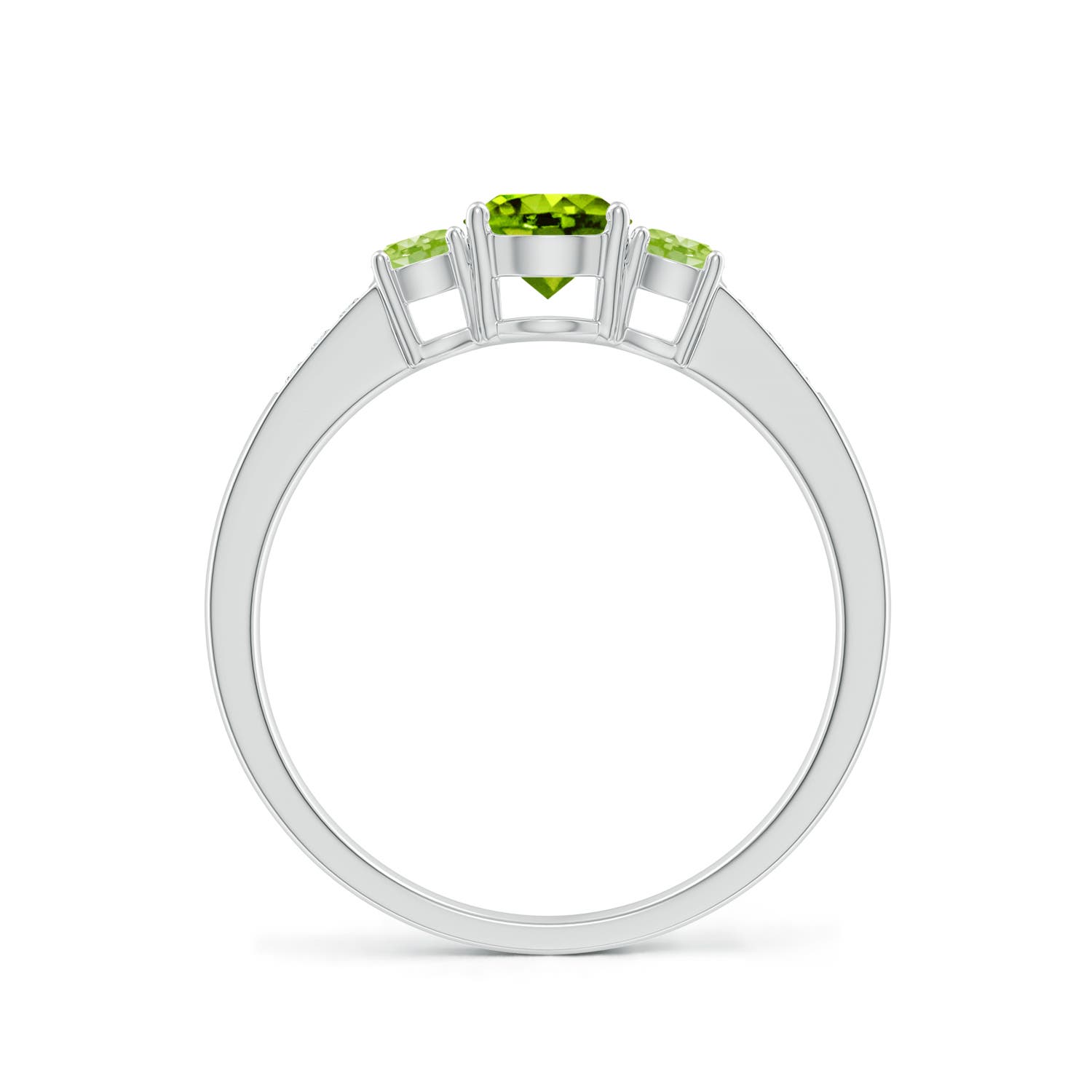 AAAA - Peridot / 0.84 CT / 14 KT White Gold